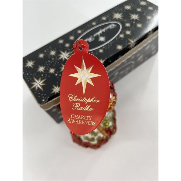 Radko LUXBERRY HOLIDAY Santa Claus SEQUINS Christmas Ornament 1014010 tags + Box - Picture 2 of 10